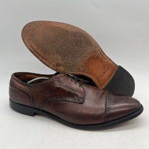 Allen Edmonds Sanford Men`s Size 15 E Leather  Brown Cap Toe Brown Oxford Shoes
